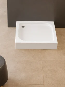 DOMIO™ Dusjkar | Kvadratisk - Høy Utgave - Hvit