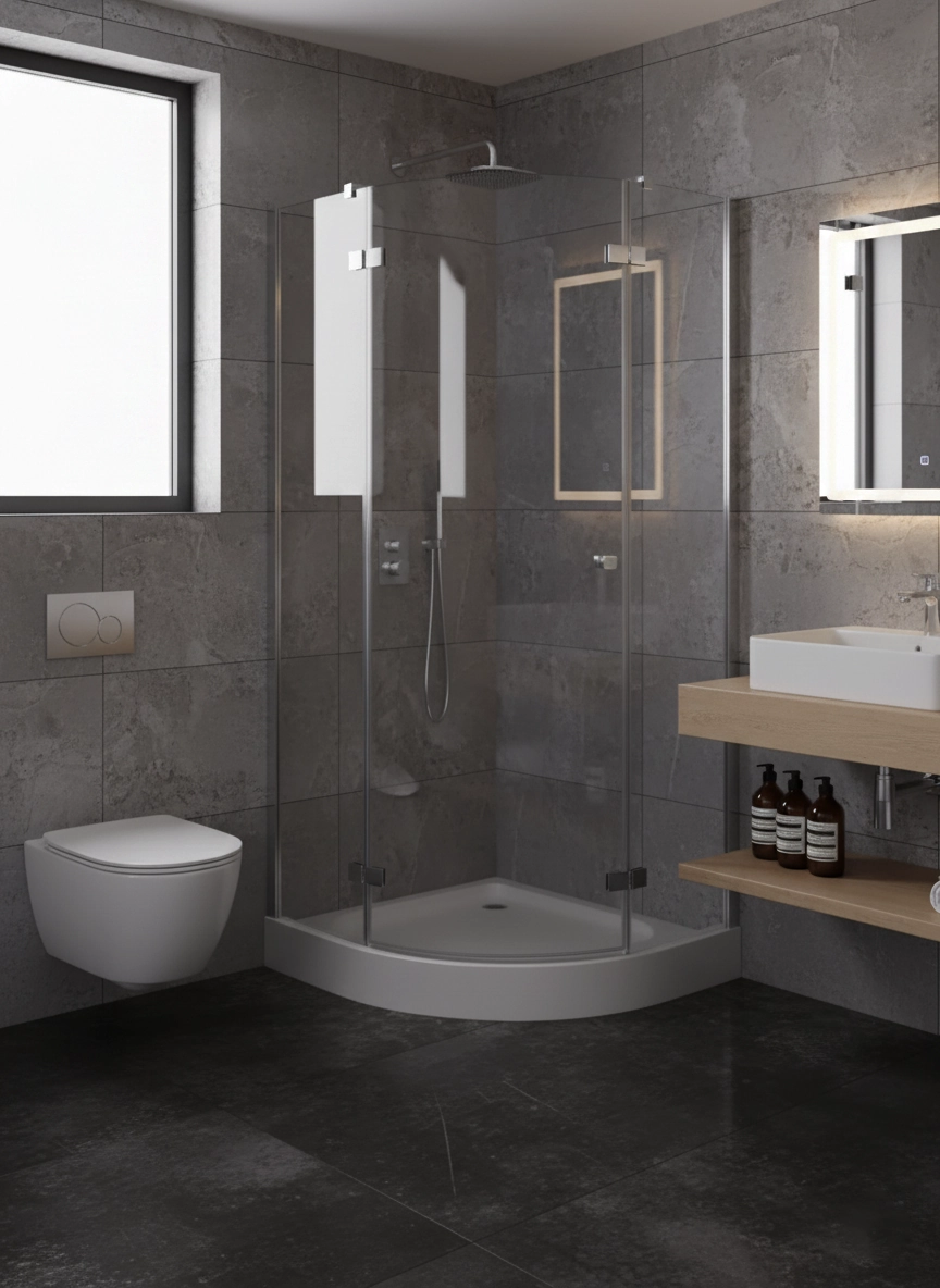 DOMIO™ Dusjkar | Klassisk Buet – Høy Utgave – Hvit - Bilde 3