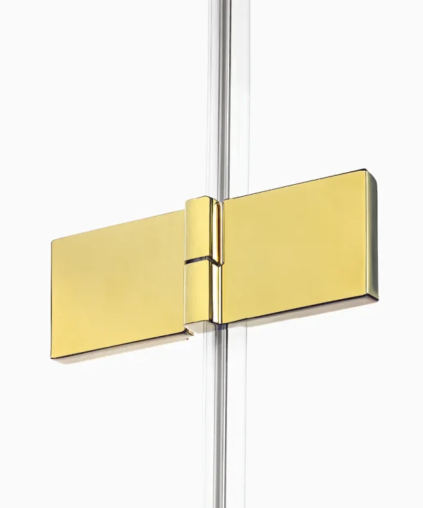 Framside av dørhengsel til AVEXA LUX-serie i Blank Gull