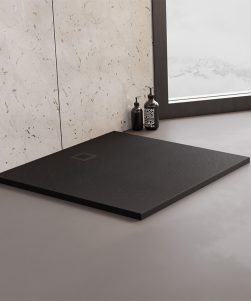 MORI™ Dusjkar i Sort Konglomerat (90 x 90 x 3)
