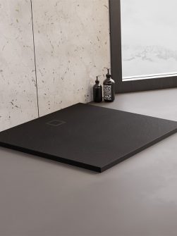 MORI™ Dusjkar i Sort Konglomerat (90 x 90 x 3)