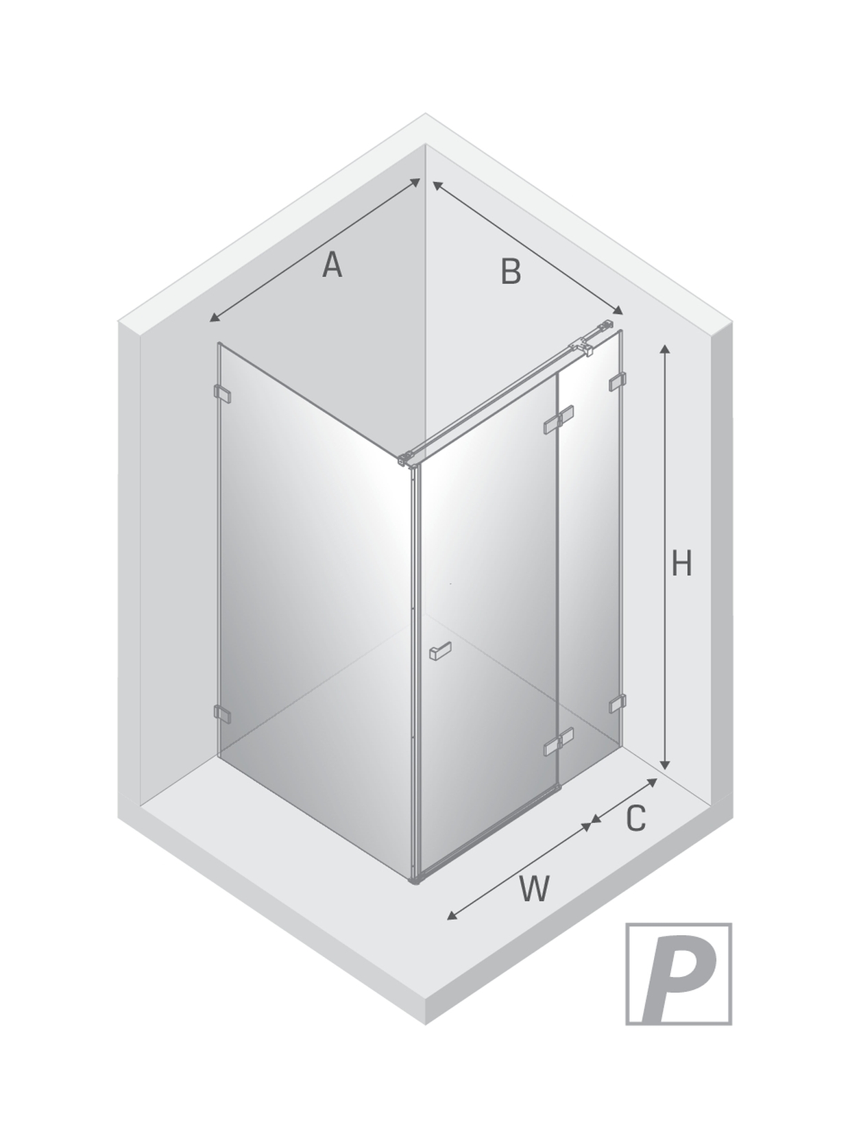 Dusjhjøre-dimensjoner