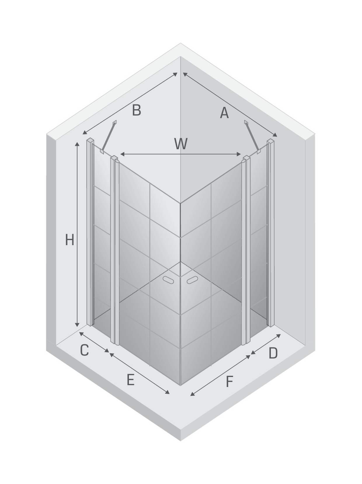 Dusjhjøre-dimensjoner