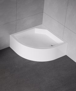 80x80x29 | ARTUS™ Dusjkar | Klassisk Buet | Nordisk Hvit