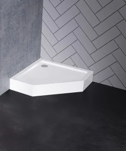 AZURA™ Dusjkar Femkantet Hvitt (80 x 80 x 15)