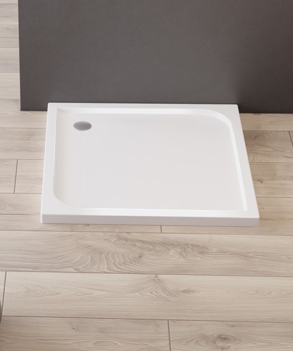 100x100x6 | CANTARE™ Dusjkar | Kvadratisk | Hvit