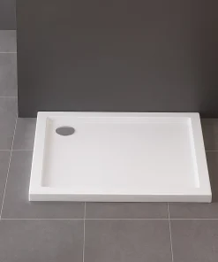 80x80x4,5 | NEW CANTARE™ Dusjkar | Kvadratisk | Lav Utgave | Hvit