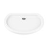 RONDO™ Halvrundt Dusjkar Hvitt (100 x 85 x 6)