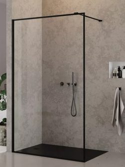 MODUS Dusjvegg Sort (80 x 200)