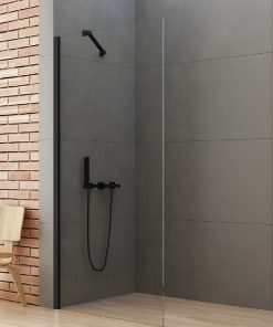 NEW SOLEO Dusjvegg Sort (80 x 195)