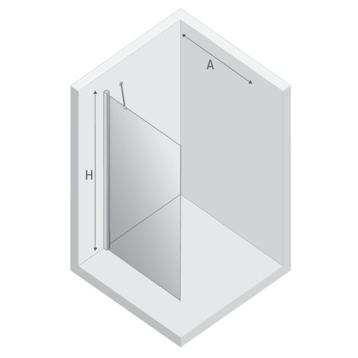 NEW SOLEO Dusjvegg Sort (80 x 195) - Bilde 3