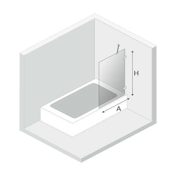 AVEXA Badekarvegg Enkeltvegg (90 x 150) tekniske detaljer