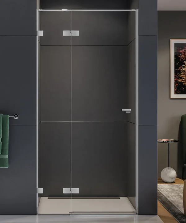EVENTA Dusjvegg Sølv med dør (80 x 200)
