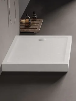 MILD STONE™ Dusjkar – Høy Rektangulær Utgave - Skiffereffekt