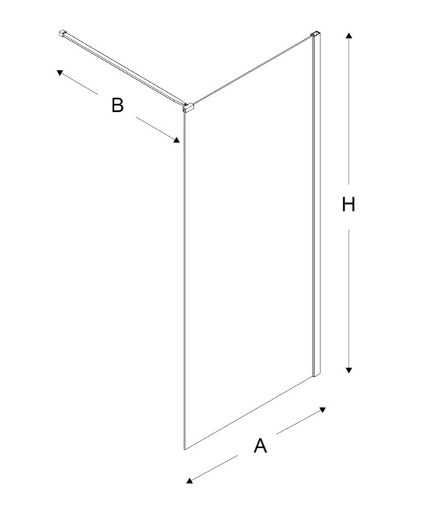 VELIO Dusjvegg Sølv