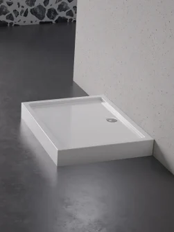 COLUMBUS Kvadrat Dusjkar i Hvit (100 x 90 x 14)