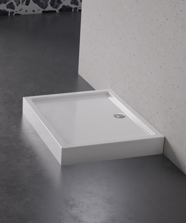 COLUMBUS™ Dusjkar | Rektangulær | Høy Utgave | Hvit