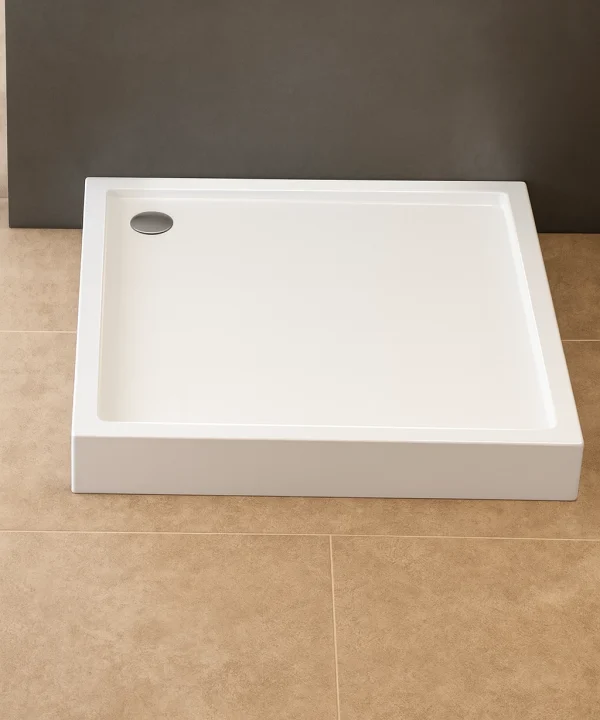 COLUMBUS™ Dusjkar | Kvadratisk | Høy utgave | Nordisk Hvit