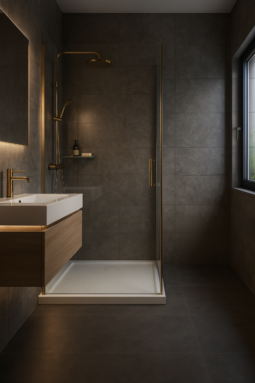 MILD STONE™ Dusjkar | Lav Rektangulær Utgave | Skifereffekt - Bilde 10