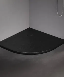 MILD STONE ™ Kvadrant Dusjkar - Sort teksturert Akryl (90 x 90 x 4,5)