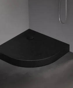 MILD STONE ™ Kvadrant Dusjkar - Sort teksturert Akryl (90 x 90 x 11,5)