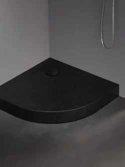 MILD STONE ™ Kvadrant Dusjkar - Sort teksturert Akryl (90 x 90 x 11,5)