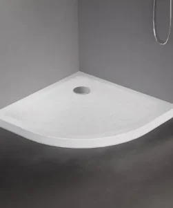 MILD STONE ™ Kvadrant Dusjkar – Hvit teksturert Akryl (90 x 90 x 4,5)