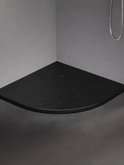 MILD STONE ™ Kvadrant Dusjkar – Sort teksturert Akryl (80 x 80 x 4,5)