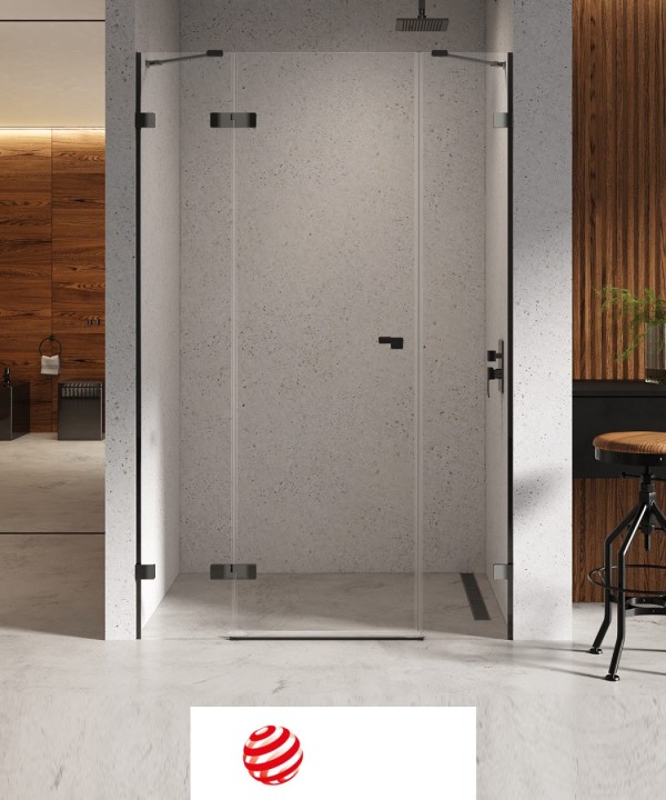 EVENTA Enkel nisjedør med ekstra vegg i Onyxglød