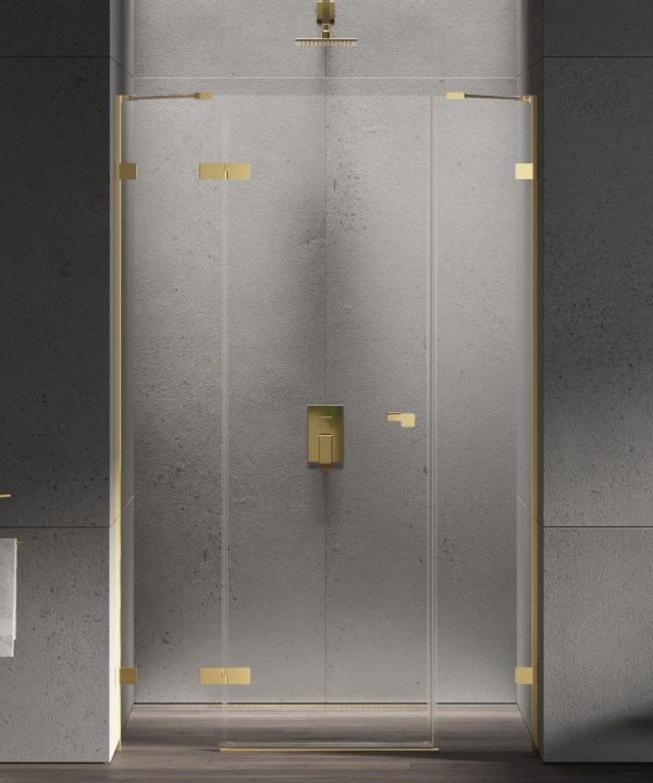 EVENTA Enkel nisjedør med ekstra vegg i blank gull