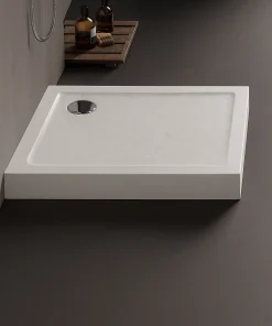 MILD STONE™ Dusjkar | Høy Kvadratisk Utgave | Skifereffekt