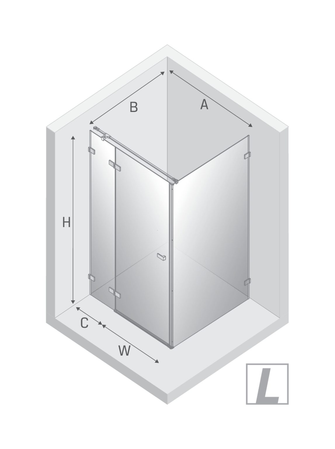Dusjhjøre-dimensjoner