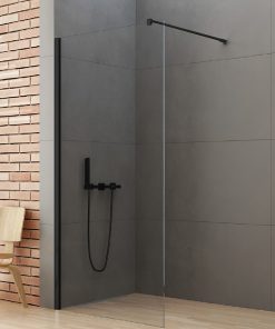 NEW SOLEO Walk-in Dusjvegg med vinkelrett beslag