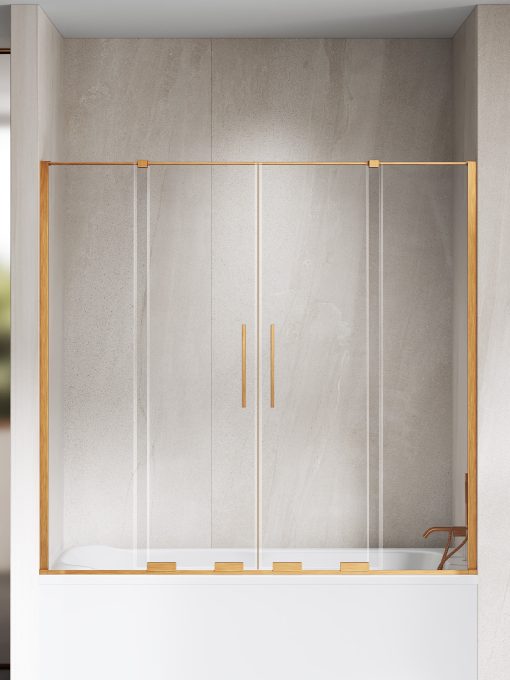 SMART Badekarvegger med doble skyvedører - 8 mm glass