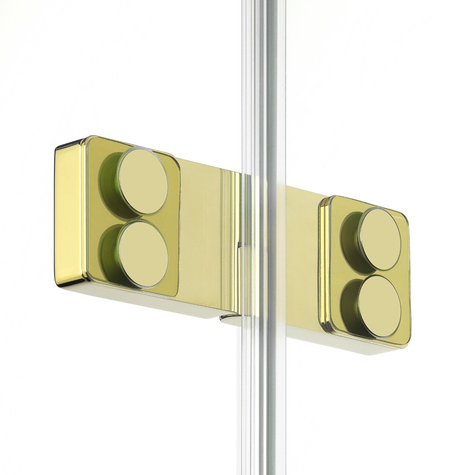 EVENTA Dusjhjørne – Høyre Enkeltdør + Fastvegg i Blank Gull - Bilde 9