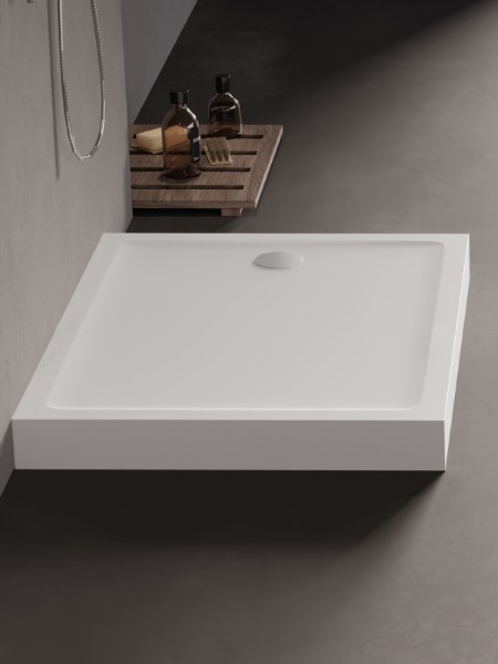 MILD Dusjkar – Høy Rektangulær Utgave Hvit 80x120x11,5