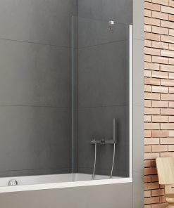 NEW SOLEO Fast Badekarvegg med diagonal beslag