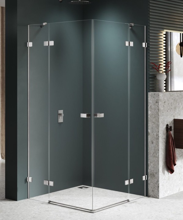 AVEXA™ Dusjhjørne | To svingdører og to sidevegger | Børstet Nikkel