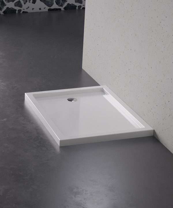 NEW CANTARE™ Dusjkar | Rektangulær | Lav Utgave | Hvit