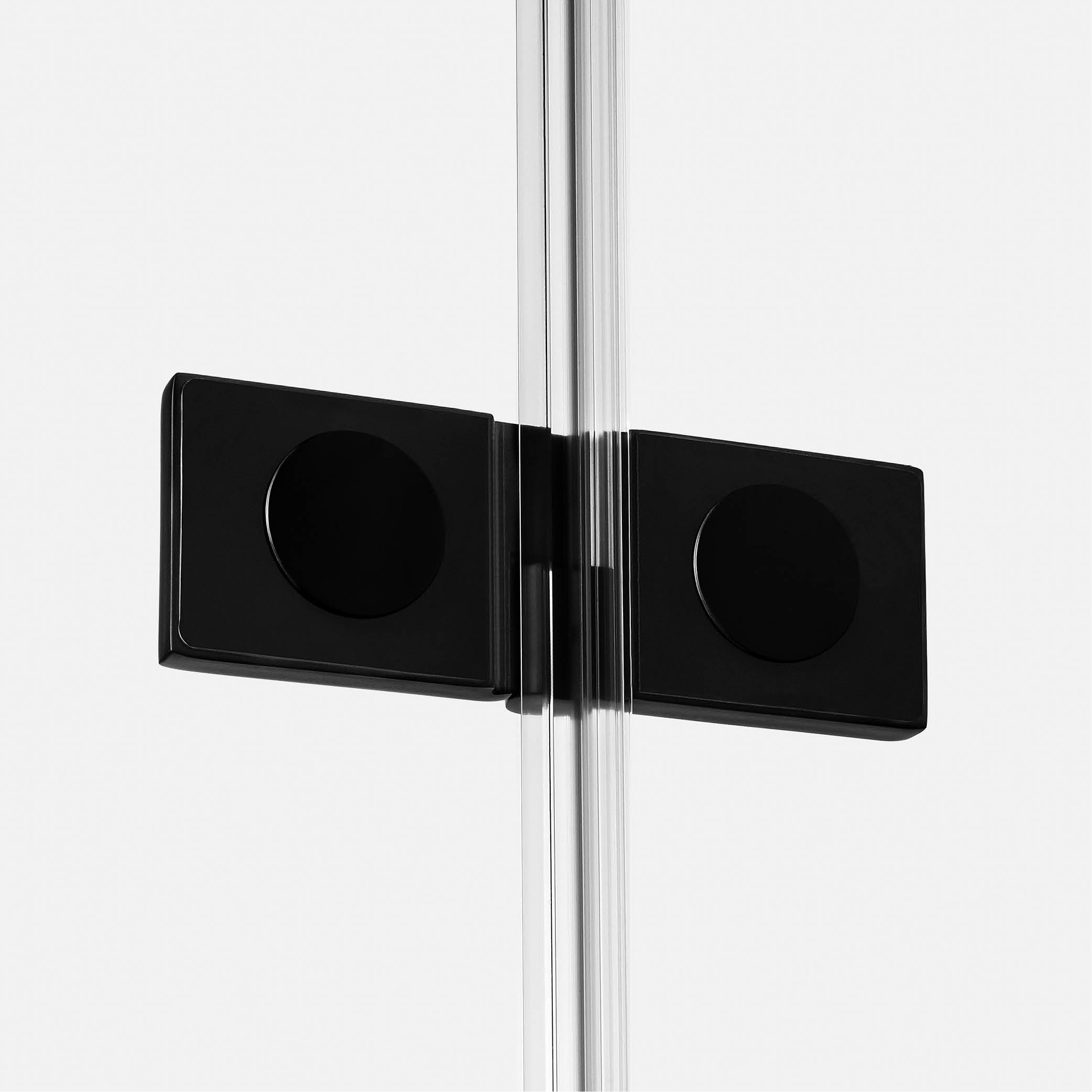 90x90x200 | REFLEXA™ Dusjhjørne | Svingdør med to fastfelt | Venstre Utgave | 6mm Glass | Sort Matt - Bilde 6